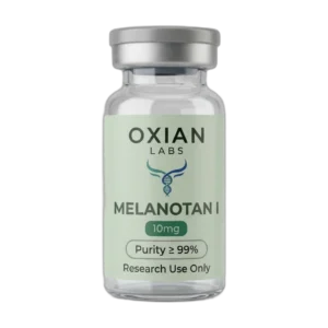 Oxian Labs Melanotan I 10 mg lyophilized research peptide vial