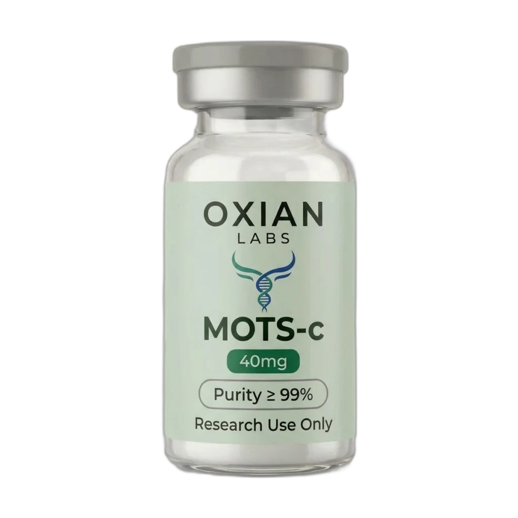 Oxian Labs MOTS-c 40 mg lyophilized research peptide vial