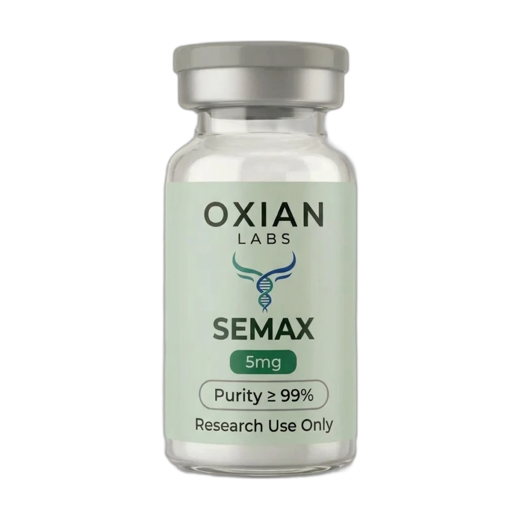 Oxian Labs Semax 5 mg lyophilized research peptide vial